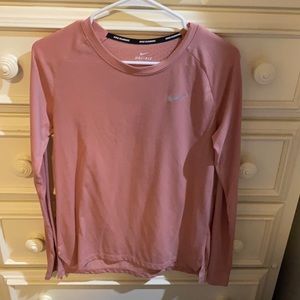 Muted Pink Nike Dri-Fit Long Sleeve